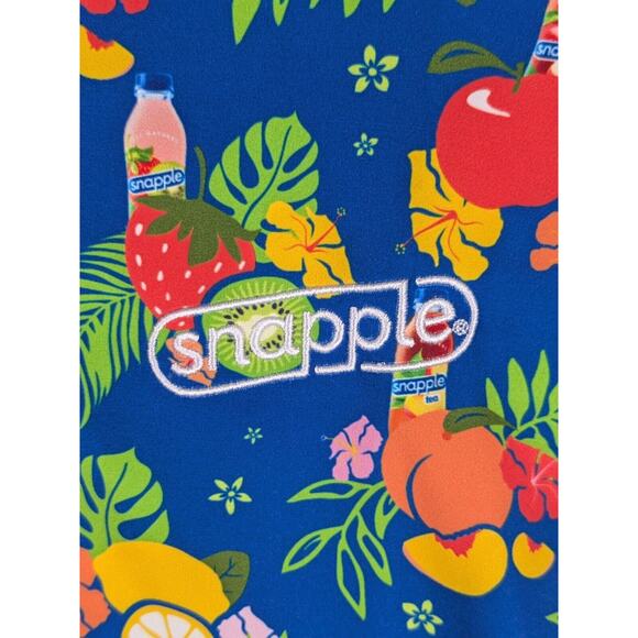 SNAPPLE Hawaiian Shirt Men's XL Multicolored Tropical Fruit AOP Casual Fun Party - Picture 4 of 9